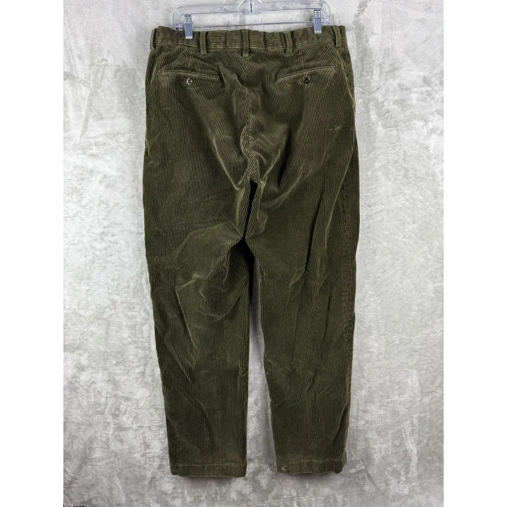 Vintage Polo Ralph Lauren Corduroy‎ Green Pants Mens 36x34 (fits 34x30) Cotton